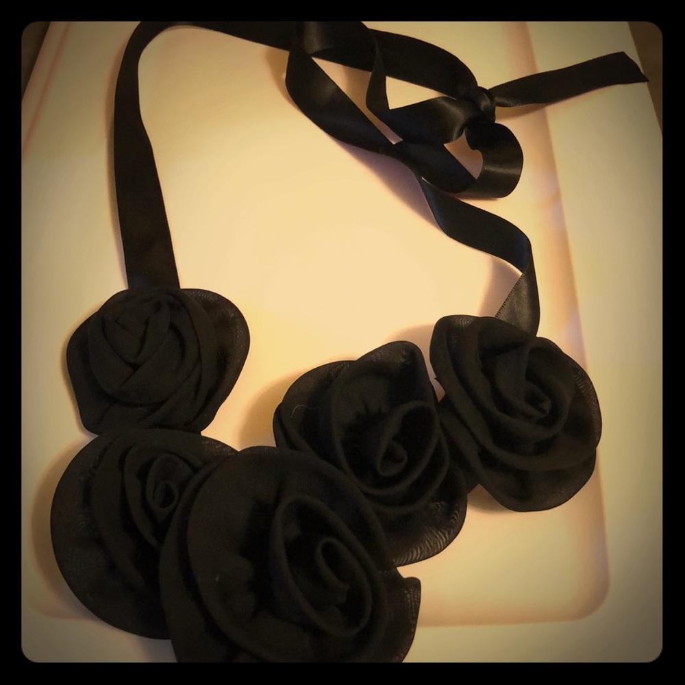 Ribbon flower necklace